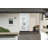 Front Exterior Prehung FiberGlass Door Frosted Glass / Manux 8552 White Silk / Office Commercial and Residential Doors Entrance Patio Garage-W36" x H80"-Left-hand Inswing-98196187-98196191-98196193