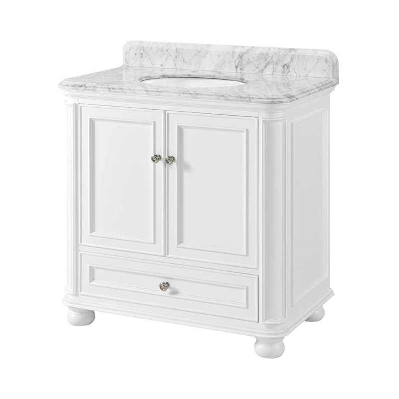 Meuble-lavabo simple 36,11 avec comptoir, Blanc