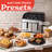 Gourmia Indoor Grill & Panini Maker With Ceramic Plates, Floating Hinge, Drip Tray, And Indicator Lights