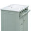 Meuble-lavabo 24 po avec lavabo, meuble-lavabo avec un tiroir rabattable et deux tiroirs, tablette réglable, bois massif et panneau de fibres à densité moyenne, vert