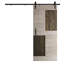 Porte de grange coulissante en bois de pin naturel 84 po H S Series avec quincaillerie d'installation-86863030-86863031
