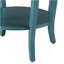 Table d'appoint ronde bleu sarcelle avec tablette inférieure