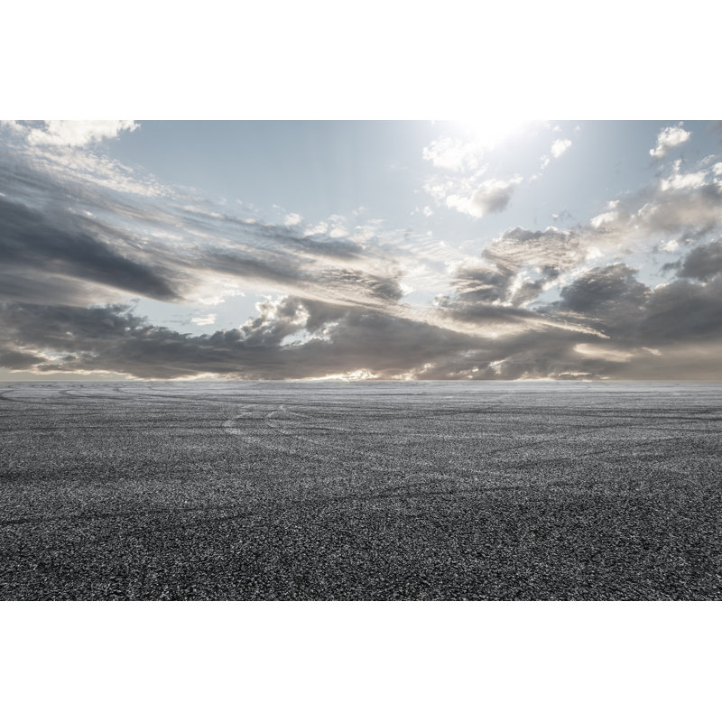Asphalt Road And Sky by Zhao Jiankang - Wrapped Canvas Print, 30.48cm H x 45.72cm W