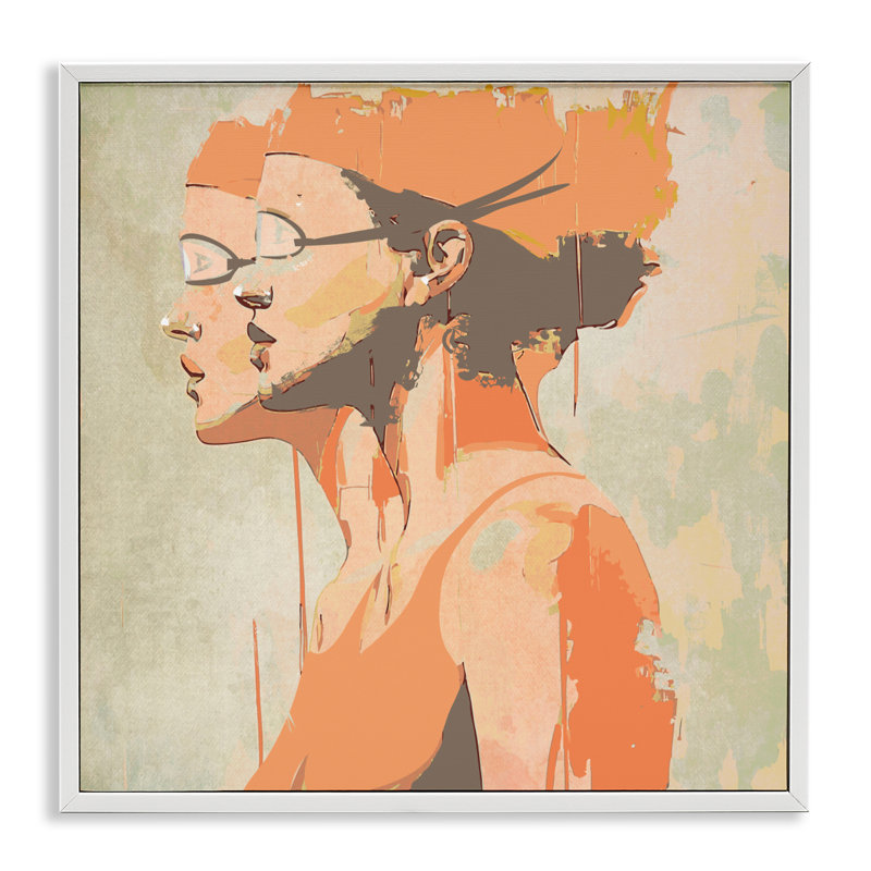 Giclée encadrée, dessin par Layla Oz, H 12 po x l 12 po, Giclée encadrée blanc bord de mer