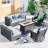 6 - Person Patio Conversation Set with Cushions-86476256-98477823