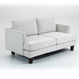 65''W Modern Upholstered Loveseat Sofa, 2 Seater Sofa Couch