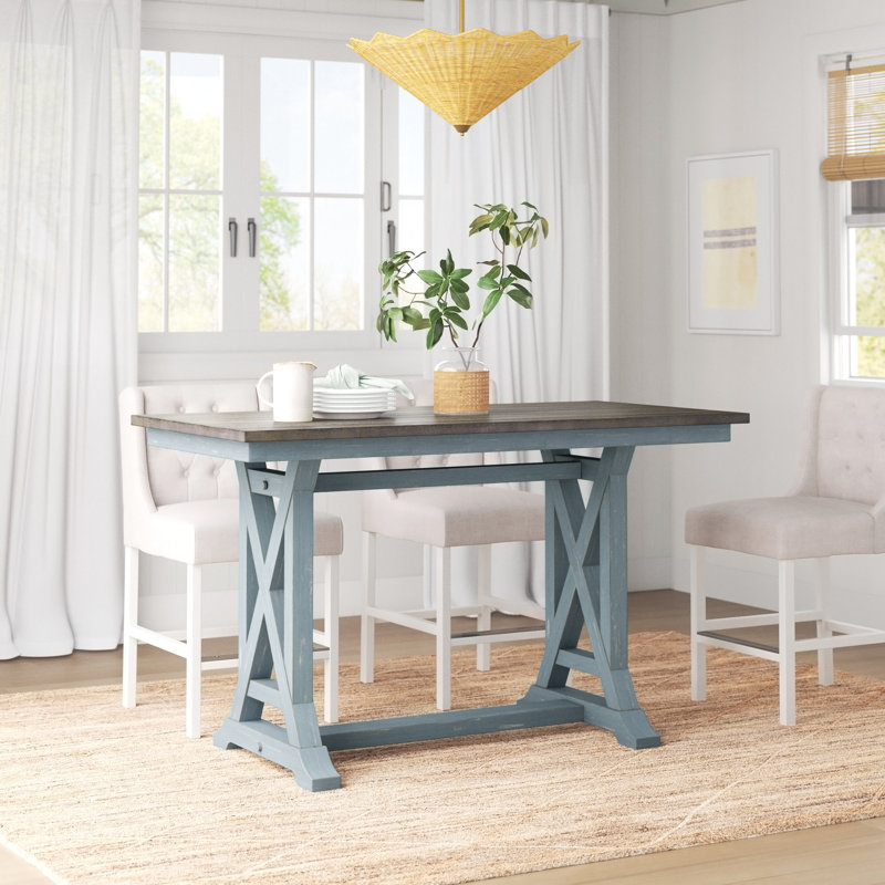 Table de salle à manger Amiee-Lee, Turquoise clair, H 36 po x l 60 po x P 30 po