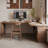 Simple Solid Wood L - shaped Desk with Storage Cabinet-905451611