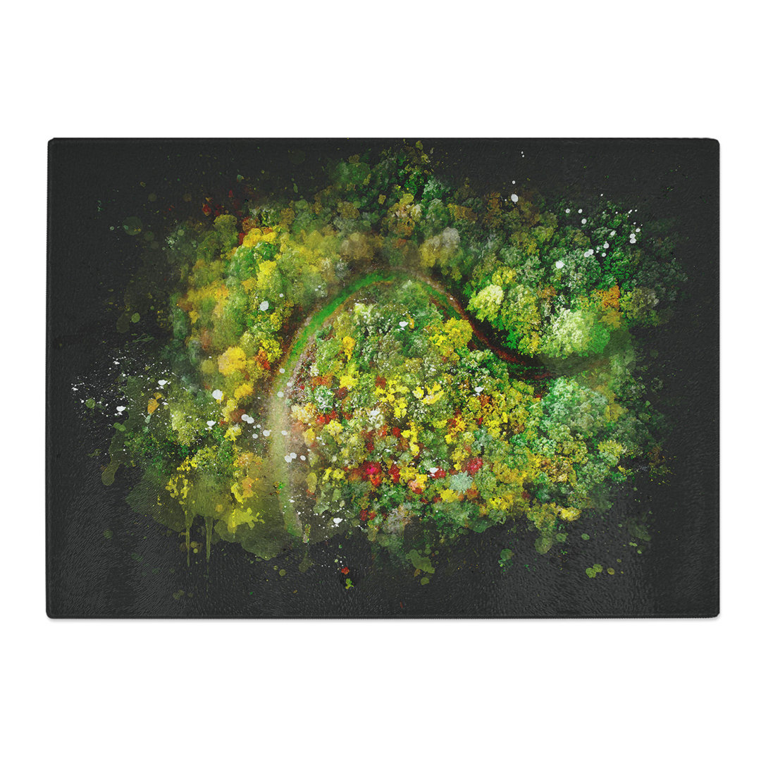 Tempered Glass Road Through the Forest Chopping Board