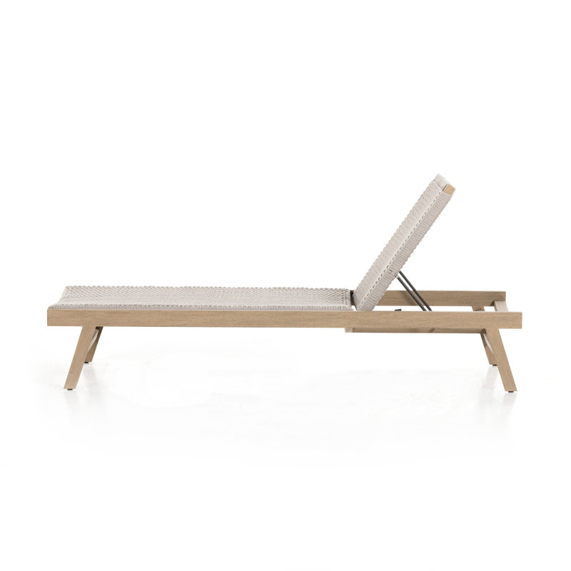 Neecy Outdoor Teak Chaise Lounge