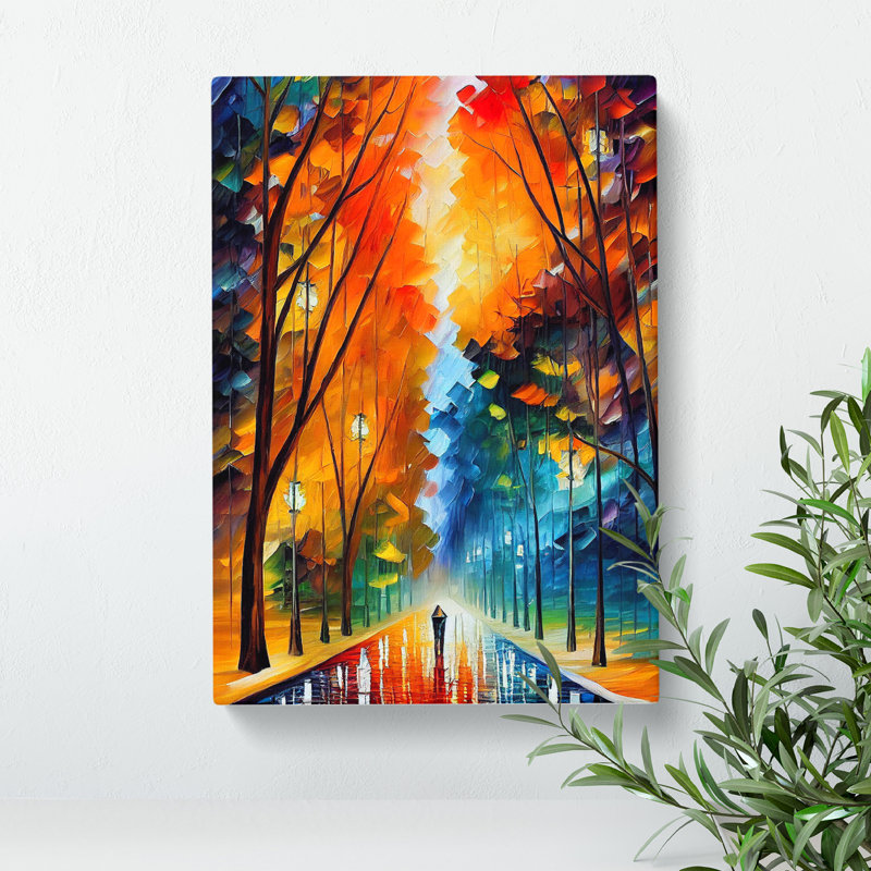 Forest Woodland In Colour No.1 - Wrapped Canvas Painting, 50cm H x 35cm W x 3cm D