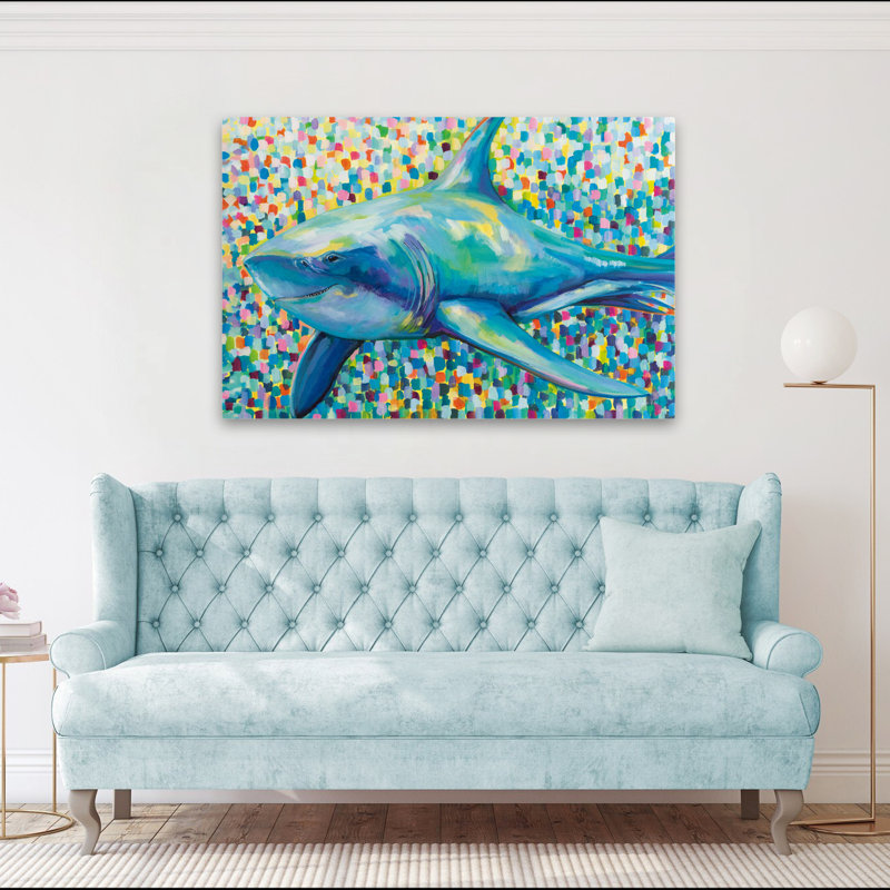 Abstract And Animal Chatham Shark Art, 40" H x 60" W