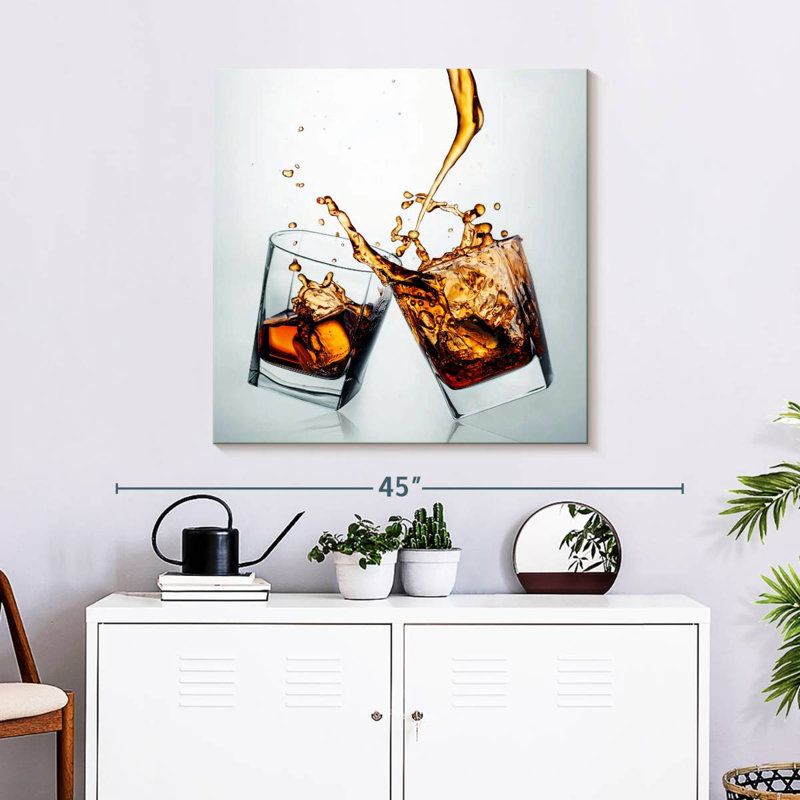 Yarlin Splashing Whiskey Drinks, 30" H x 30" W
