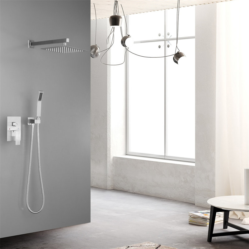 Pomme de douche standard double, Nickel brossé