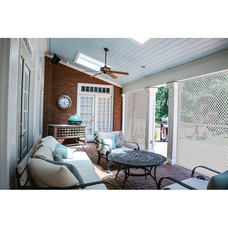 4 ft. x 8 ft. White Privacy Diamond Vinyl Lattice Panel