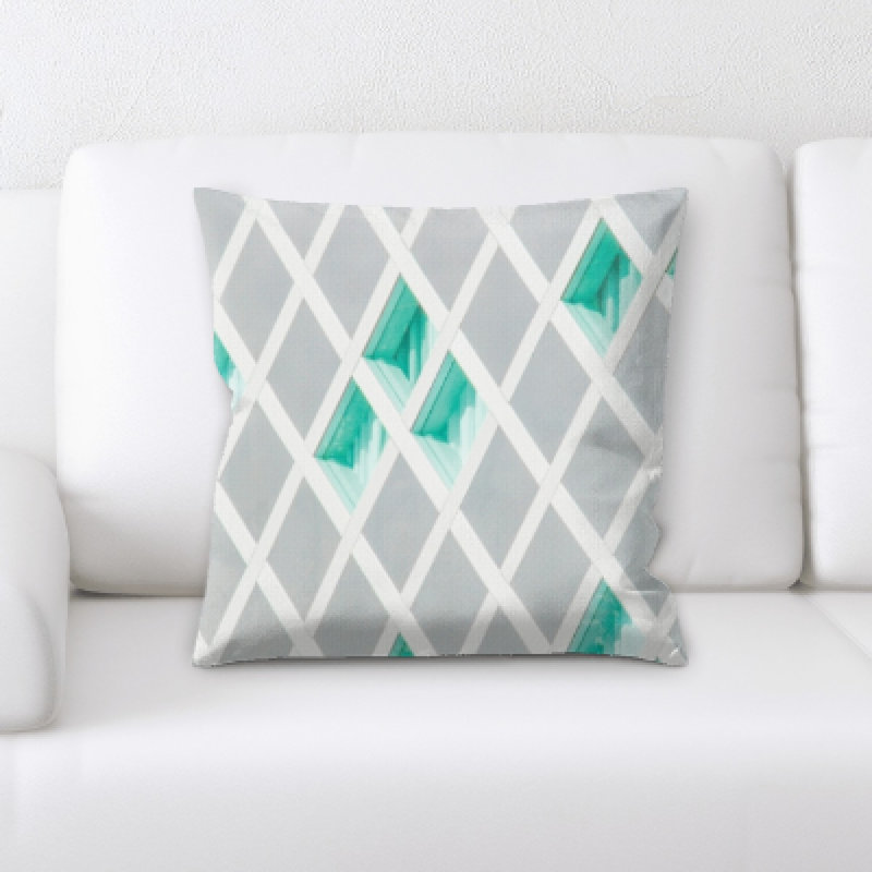 Geometric Microsuede Throw Pillow