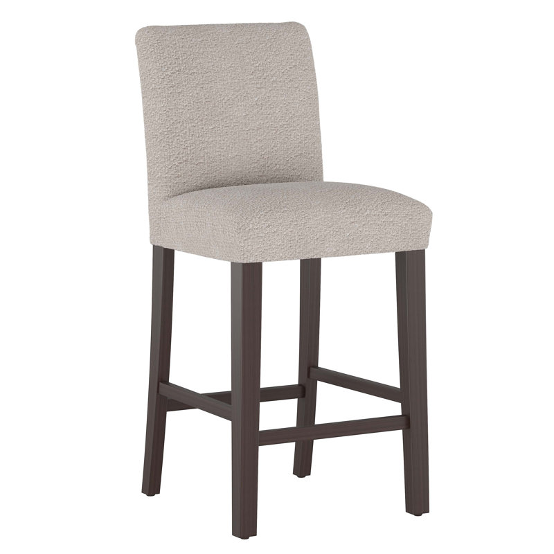 Tabouret de bar et de comptoir Hadrien, Tabouret de bar (siège d'une hauteur de 31 po), Boucle éléphant classique, Bois noir