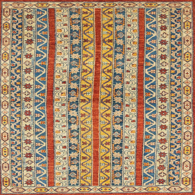 Abstract Indoor Rug, Square 5'