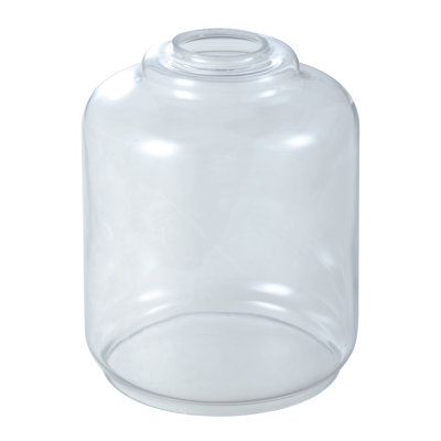 # 23656-60-1, abat-jour en verre transparent pour luminaire: H 5-1 / 2 po x H 6 3/4 po, trou central: 42 mm.