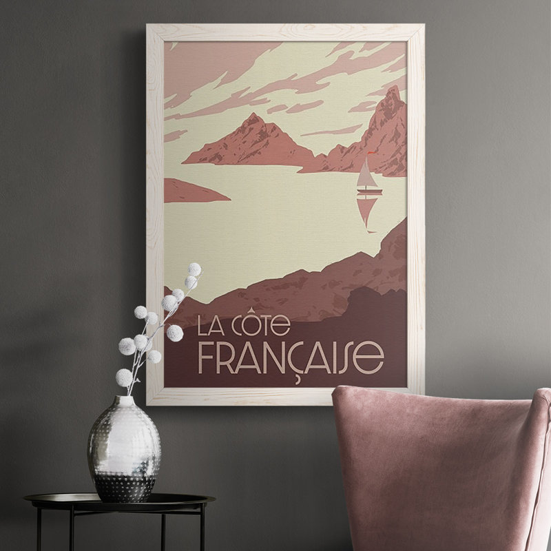 French Coast II, reproduction d'art sur toile, H 37,5 po x l 27,5 po x P 1 po, Blanc