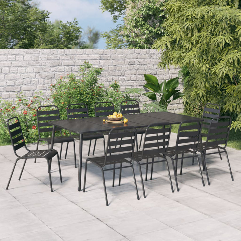 Layota 10 - Person Patio Dining Set Rectangular Table