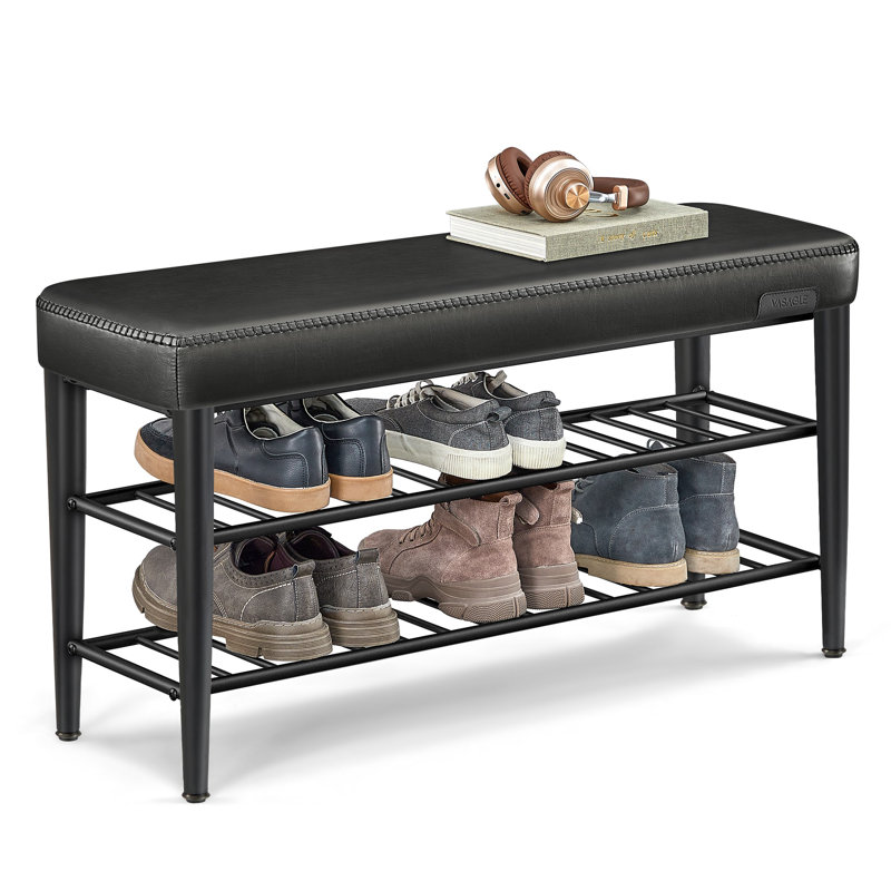Shoe Rack Bench Entryway, Black