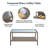 Outdoor Brown Wicker PE Rattan Patio Sofas Double Couch Set With Coffee Table Couch Cushion-597001707