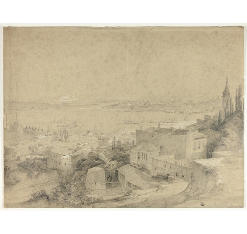 "Constantinople" par David Roberts, art sur toile tendue avec châssis, H 18 po x l 14 po
