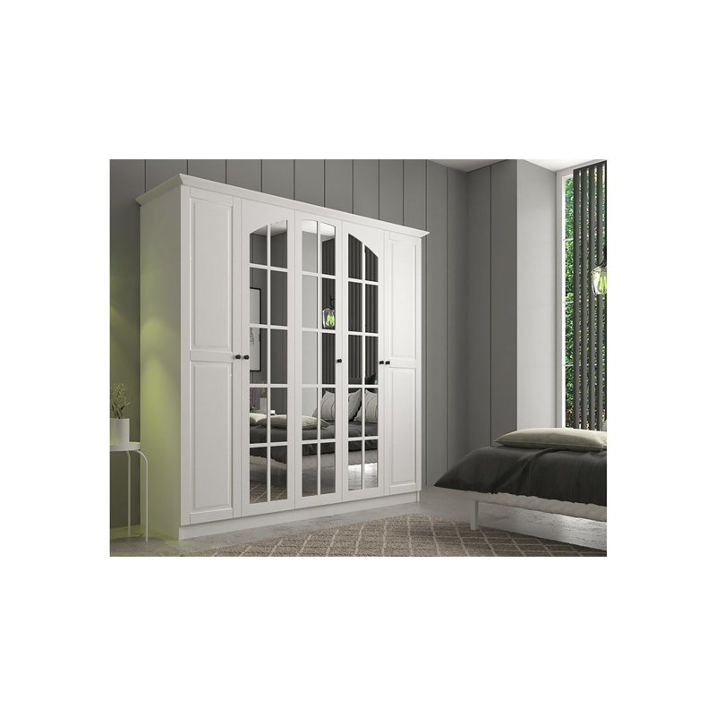 Annie-Mae 5 Door Manufactured Wood Wardrobe
