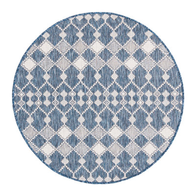 Blue Traliccio Indoor/Outdoor Trellis Rug