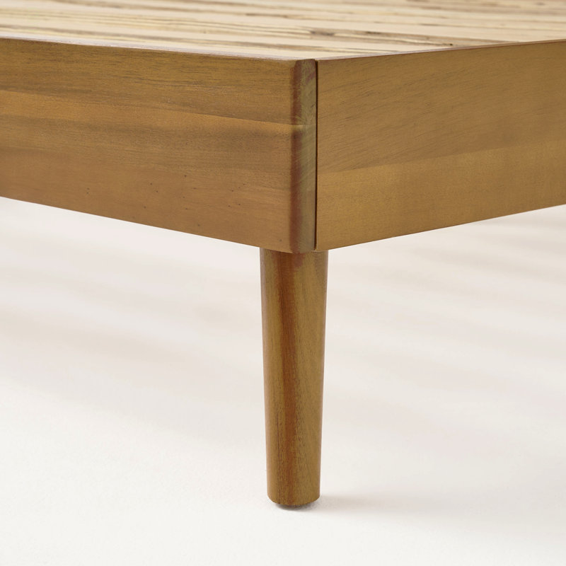 Lit plateforme en bois massif (lit simple), base robuste et installation facile