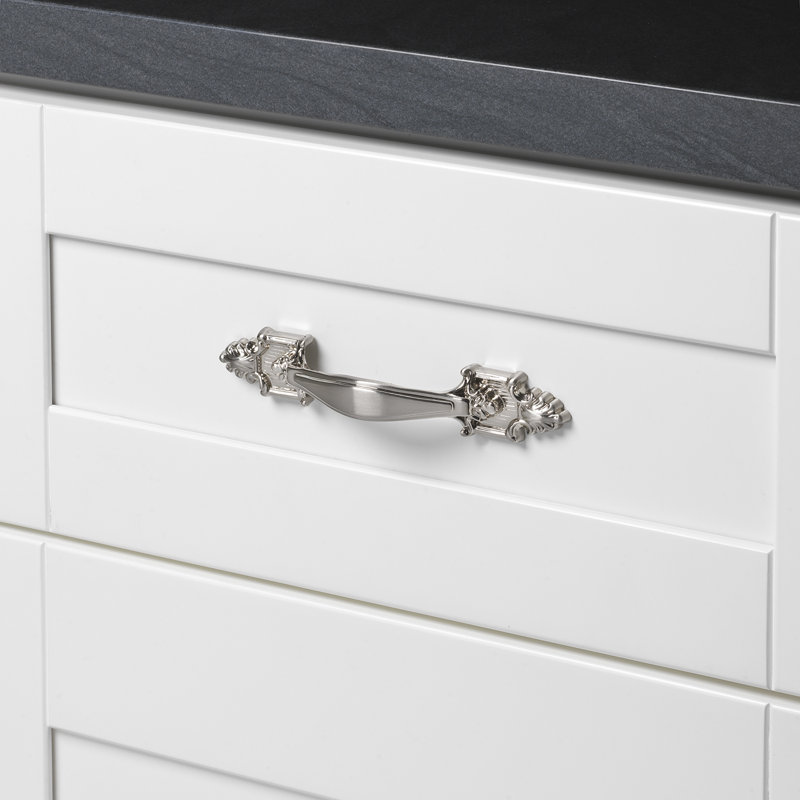 Deco 3 1/2" Center Arch Pull, Satin Nickel