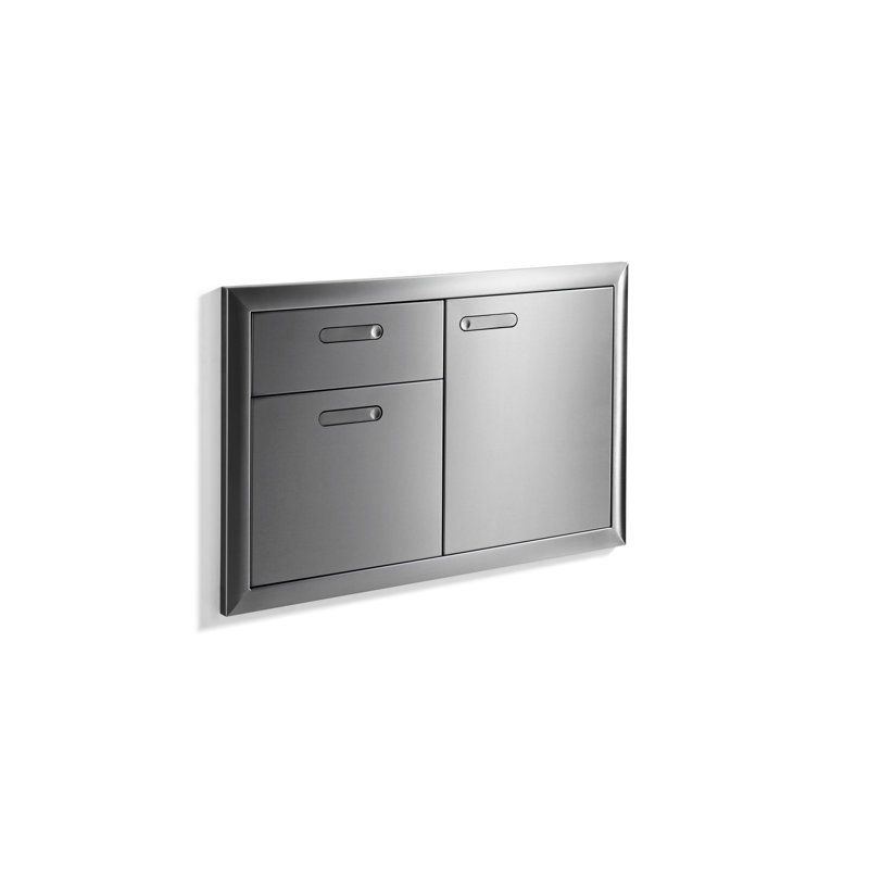Ventana 42" StAinless Steel Drop-In Door & Drawer Combo, 23" H x 36" W x 25" D
