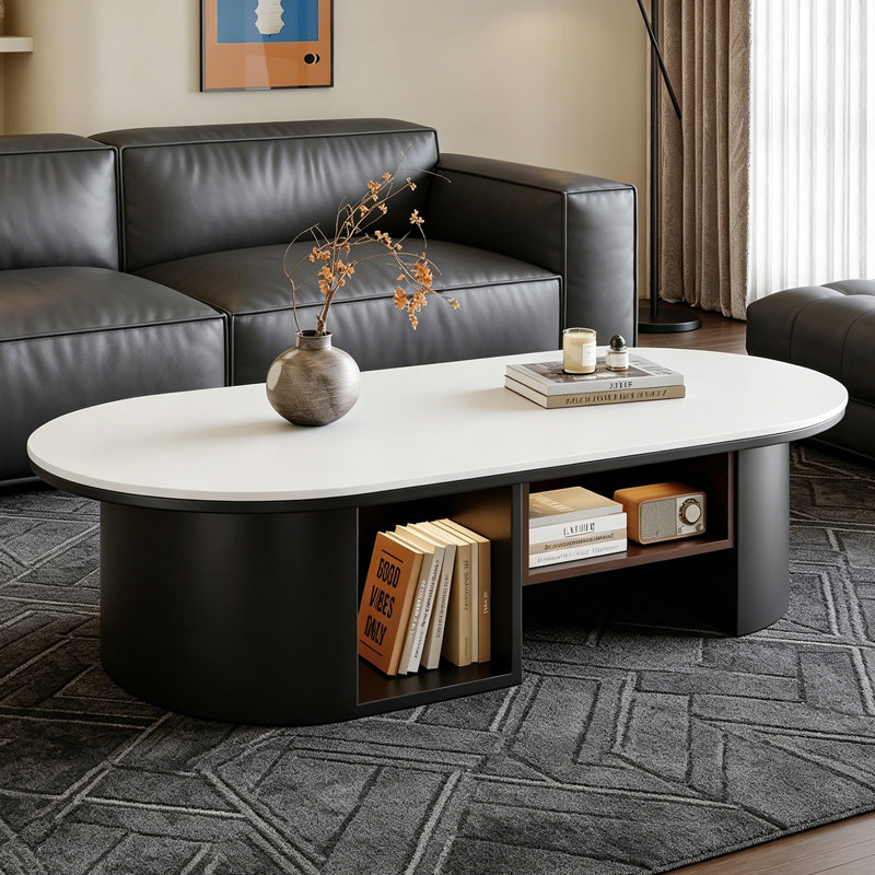 Table basse ovale en ardoise