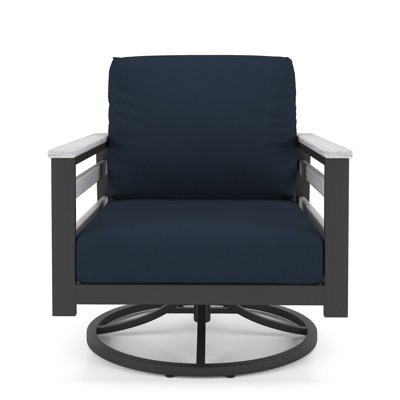 Townsend Metal Outdoor Swivel Rocking Chair with Sunbrella® Cushion