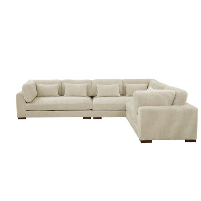 Corduroy L-Shaped Sectional