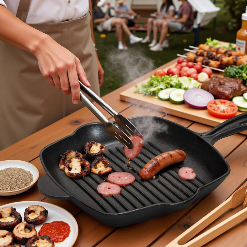 Cast Iron Grill & Griddle Pan