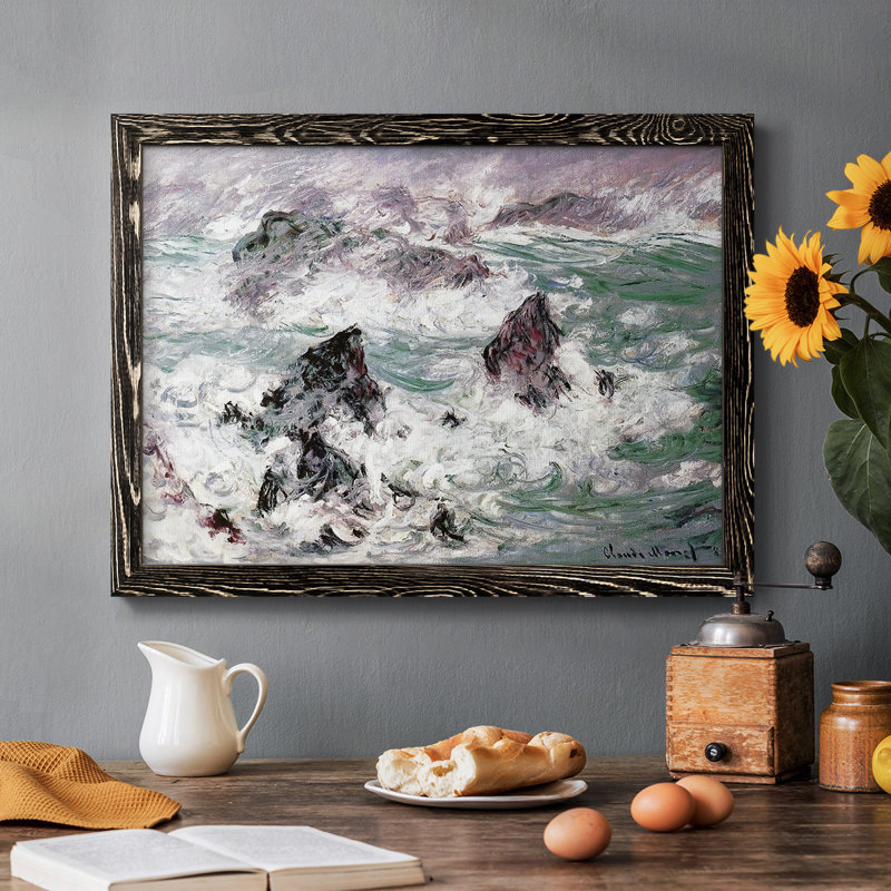 «Storm At Belle», reproduction d'art sur toile, Noir, H 26 po x l 38 po x P 1,5 po