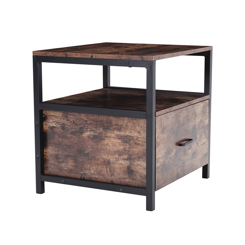 Biaselli 45cm W Manufactured Wood Bedside Table, White