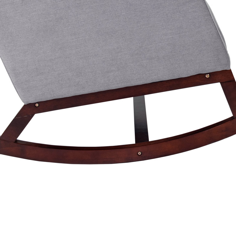 Chaise berçante rembourrée Elegant, Gris acier