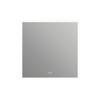 Camden 36" x 36" Square LED Wall Mounted Mirror With Defogger, Adjustable Temperature, Brightness, and Memory Settings
