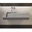Lavabo de salle de bain mural en résine gris matte 47,2 po x 19,6 po Badeloft WT-05-A-MGRY
