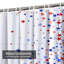 Rideau de douche à 12 crochets avec drapeau bleu-194032710
