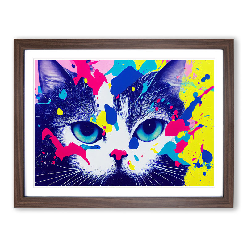 Cat Splash Vol.6 Abstract - Framed Print, 34cm H x 46cm W x 2cm D, Walnut Framed