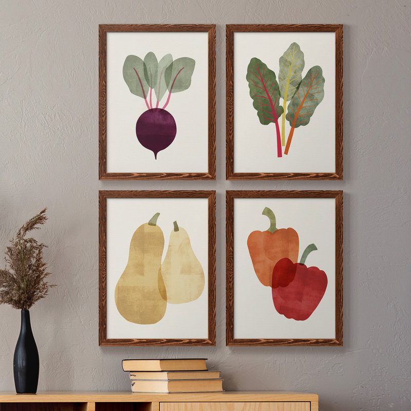 Toile encadrée organique Premium Veg IX - prête à être accrochée, H 20 po x l 68 po x P 1,5 po, Érable