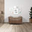 Repose-pieds en cuir Casa, Sienne antique