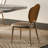 Beige Solid Back Side Chair(Set of 2)
