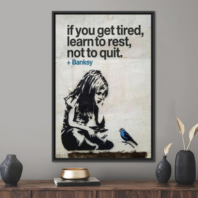 Motivation Printed, Banksy Poster, Inspirational Quote Printed, Street Poster, Graffiti Art Canvas, Painting Canvas Art,