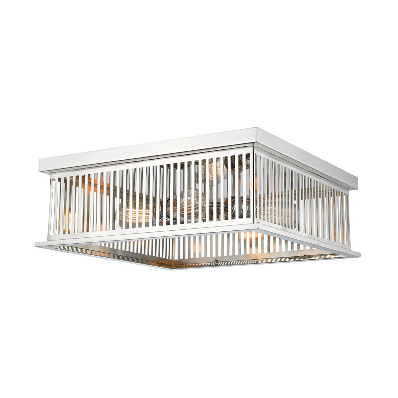 Beddingfield Flush Mount, Polished Nickel