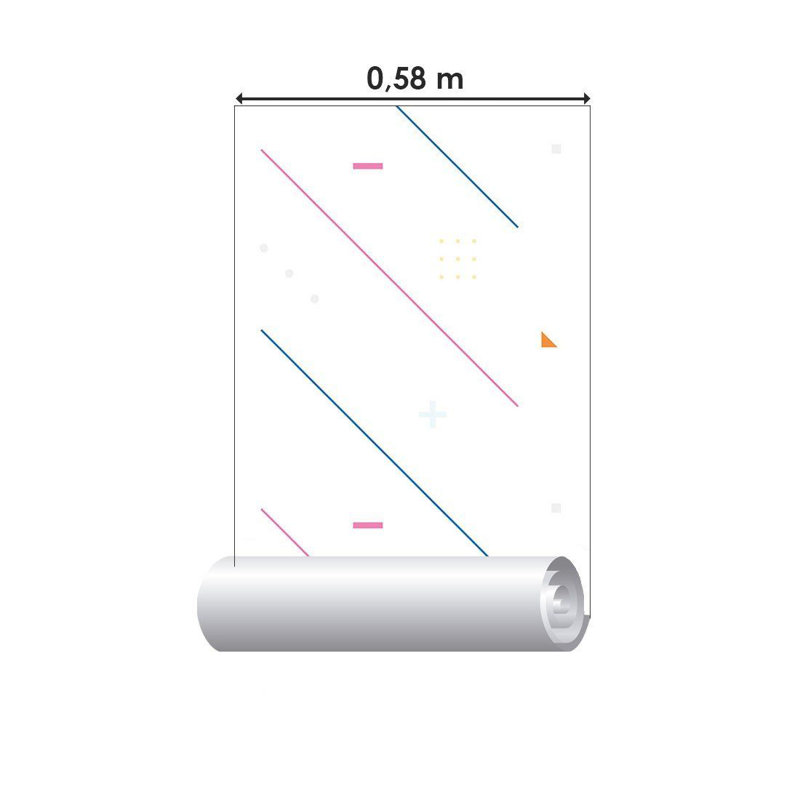 Rouleau de papier peint adhésif lisse L 126 po x l 24 po Mato